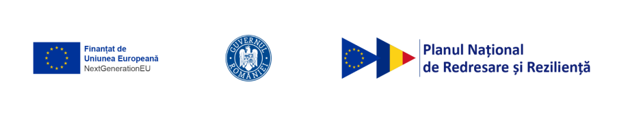 Finanțat de Uniunea Europeană NextGenerationEU, Guvernul României, Planul Național de Redresare și Reziliență